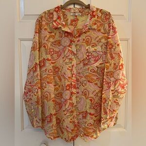 Old Navy Multicolor Paisley Button-Down Shirt EUC Size XXL